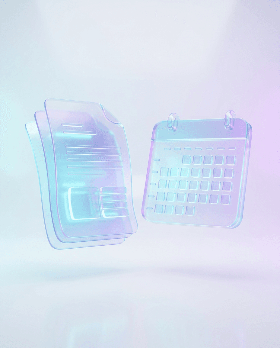 Abstract glass productivity objects
