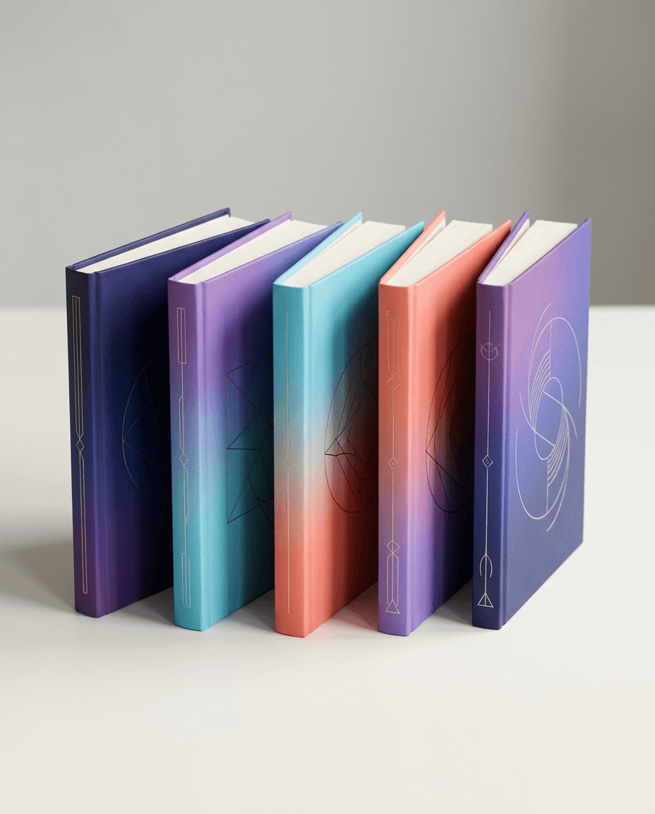 Five premium abstract book covers